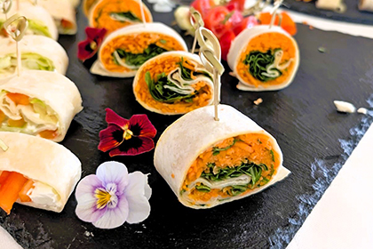 Wraps mit Blumen