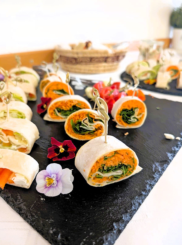 Wraps mit Blumen
